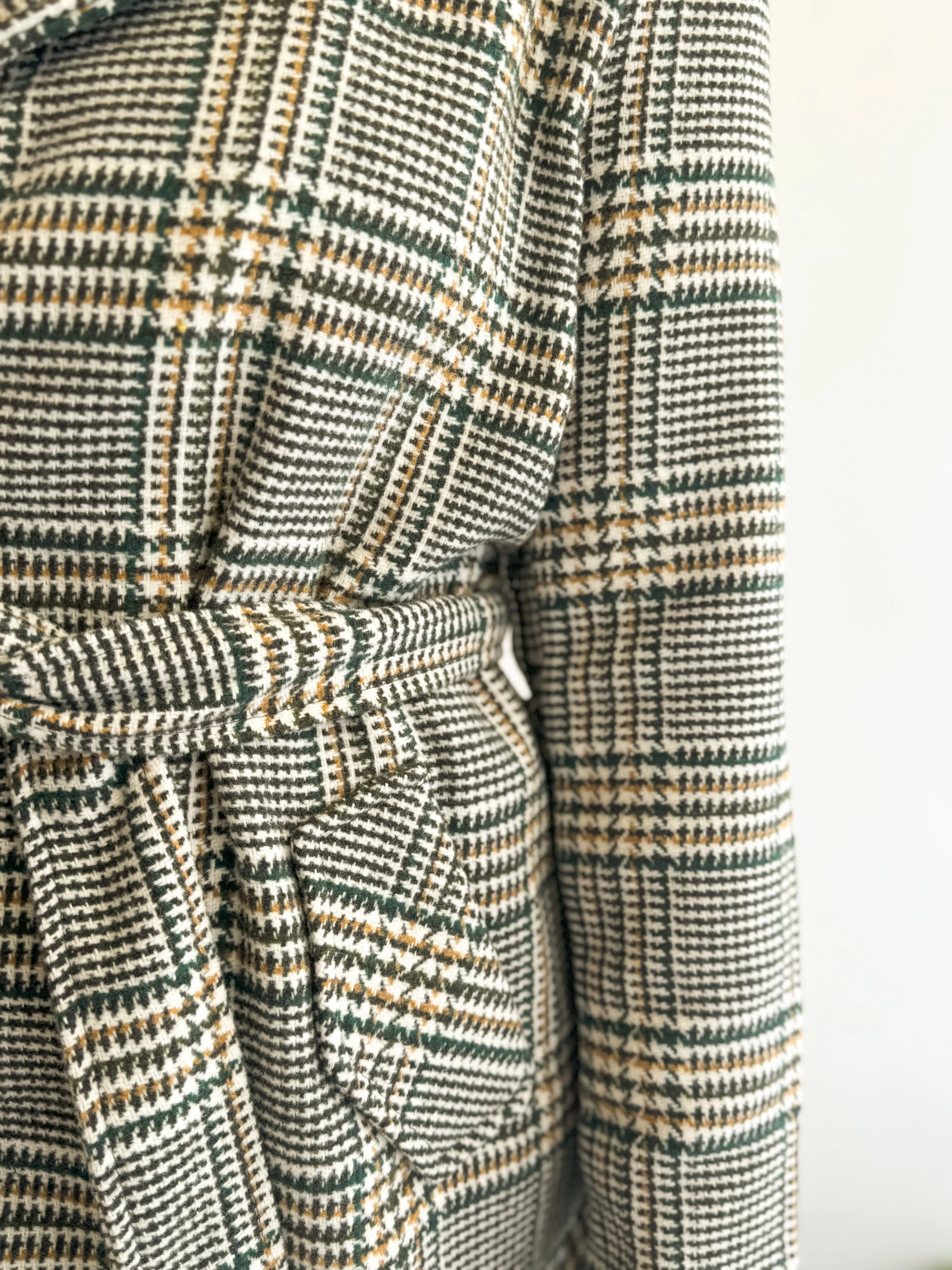 Luxe Plaid Belted Coat