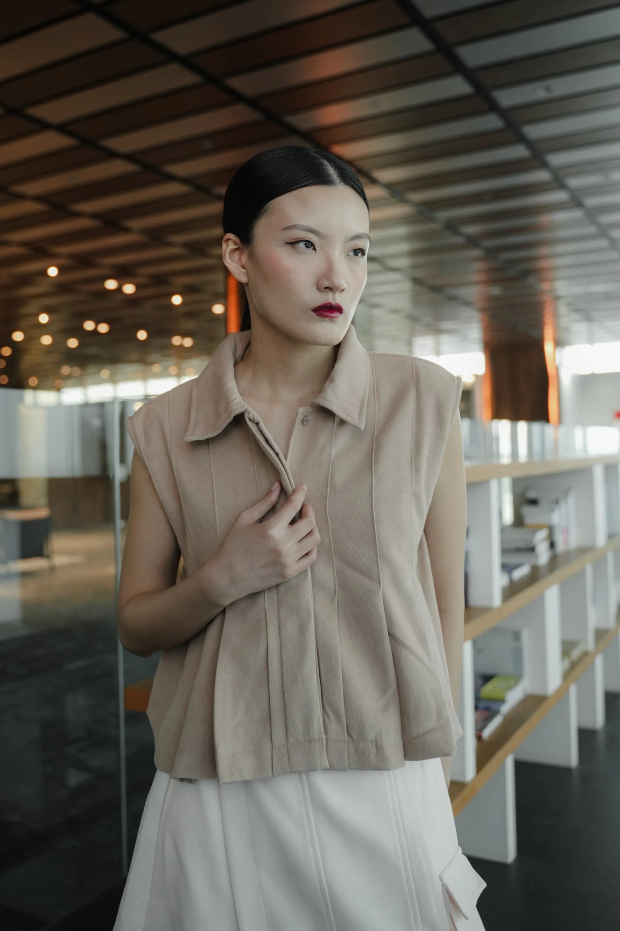 MAMEYA TOP IN  LATTE