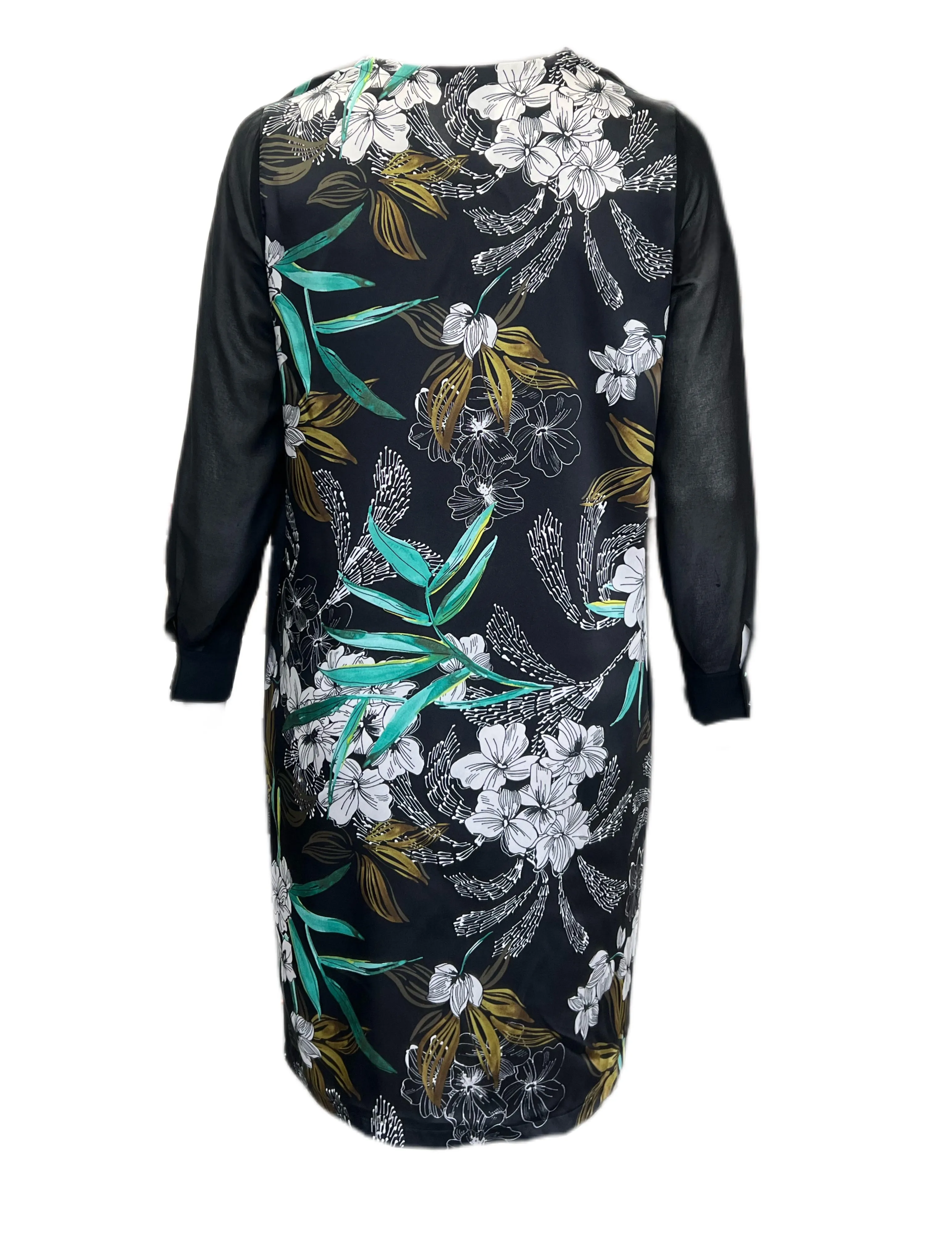 Marina Rinaldi Women's Nero Due Sheath Dress NWT