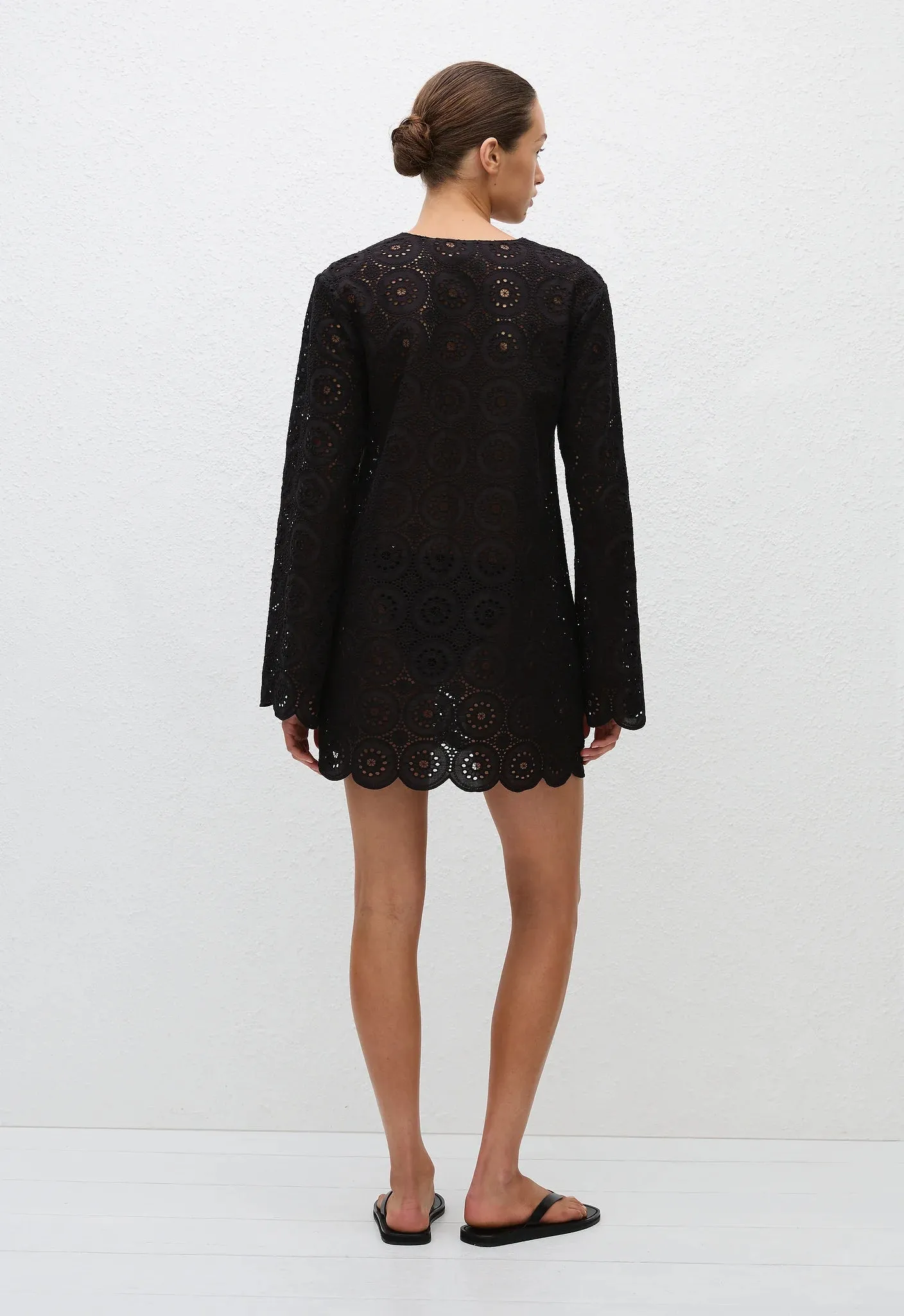 Matteau Broderie Tunic Dress in Black