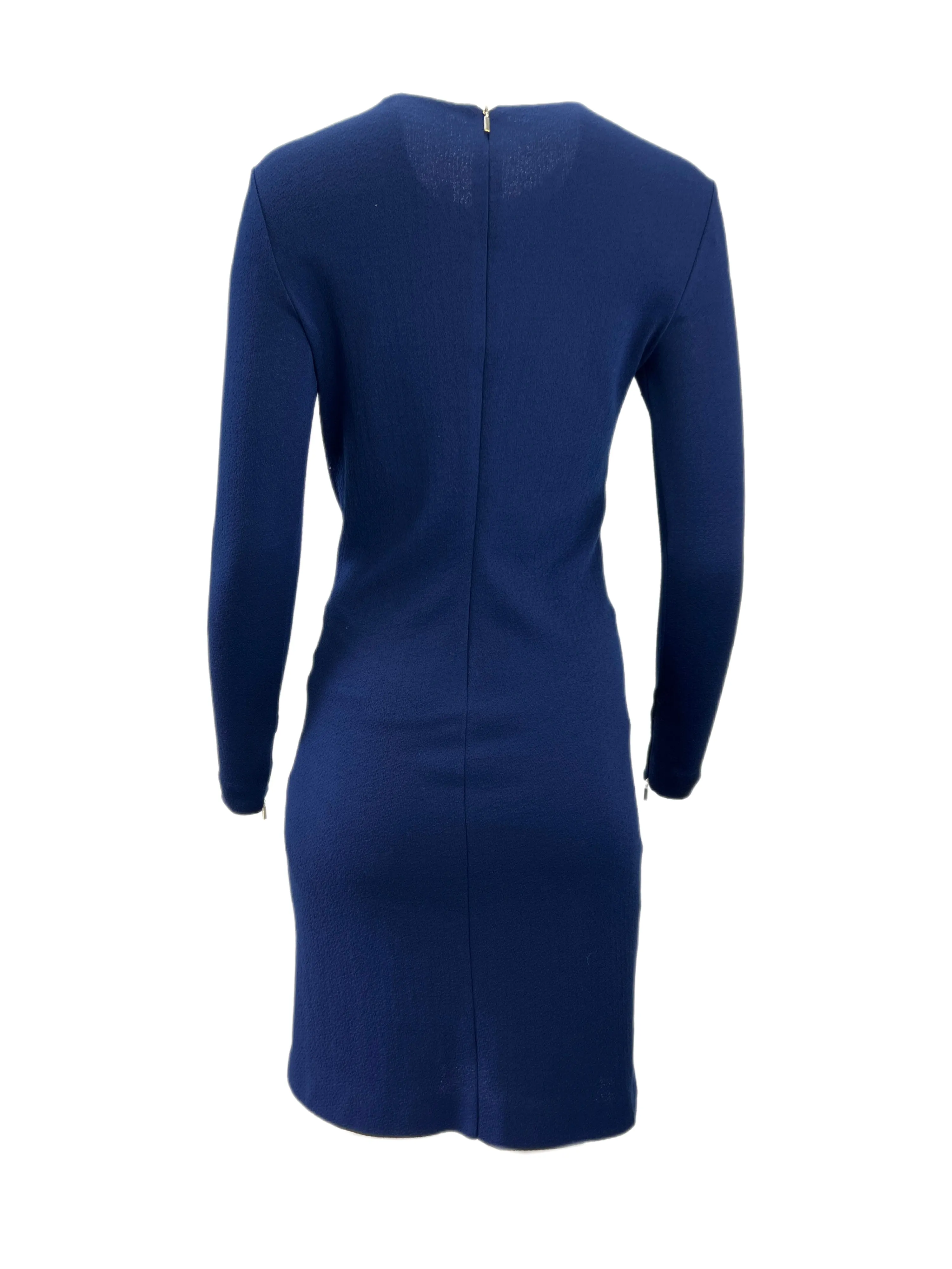 Max Mara Women's Cornflower Blue Colimbo Long Sleeve Sheath Dress Size 8 NWT