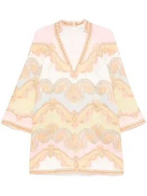 Maxine printed cotton tunic dress