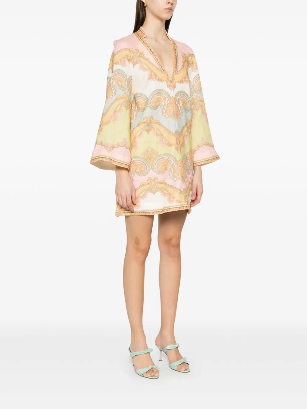 Maxine printed cotton tunic dress
