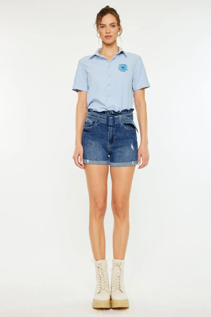 Medina Ultra High Rise Ruffle Shorts