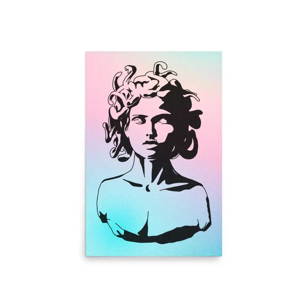Medusa’s Gaze – Iridescent Medusa Art Poster (Unframed)