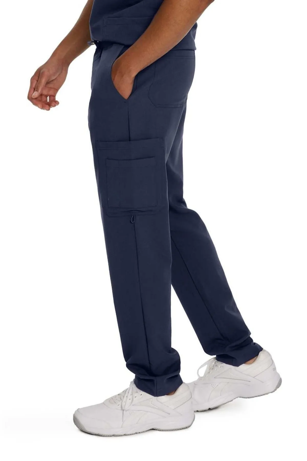 Mens 7-Pocket Drawstring Cargo Scrub Pants