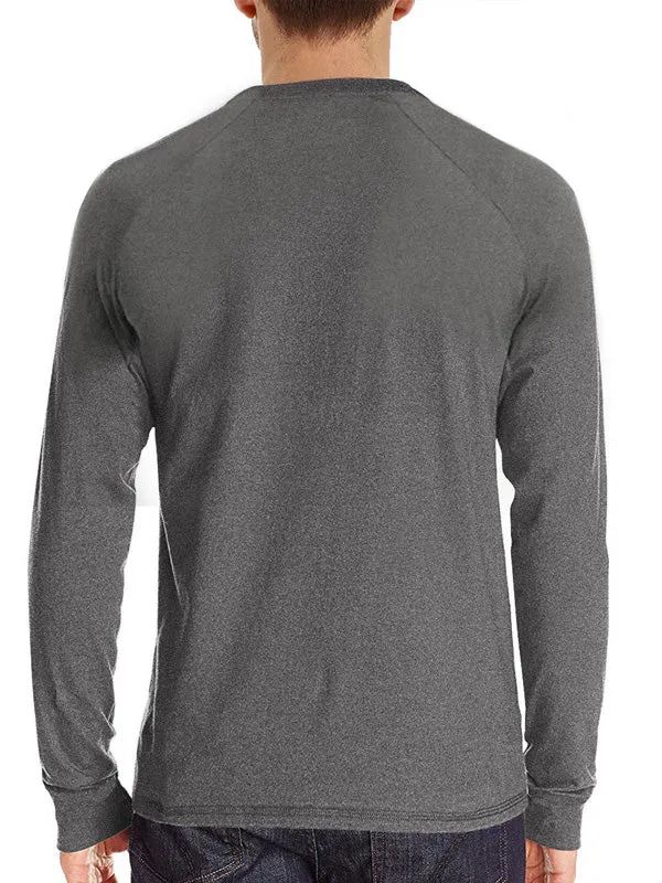Men's Long Sleeve Henley Tee