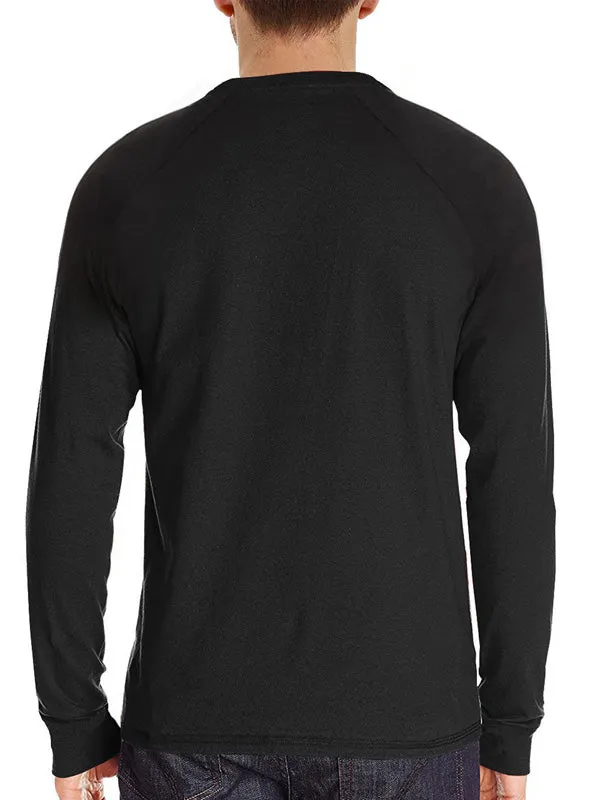 Men's Long Sleeve Henley Tee