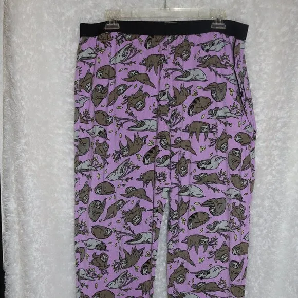 MeUndies lounge pants sloth pattern unisex size L NWOT - LAST ONE!!!