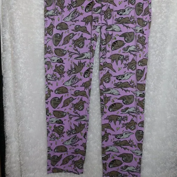 MeUndies lounge pants sloth pattern unisex size L NWOT - LAST ONE!!!