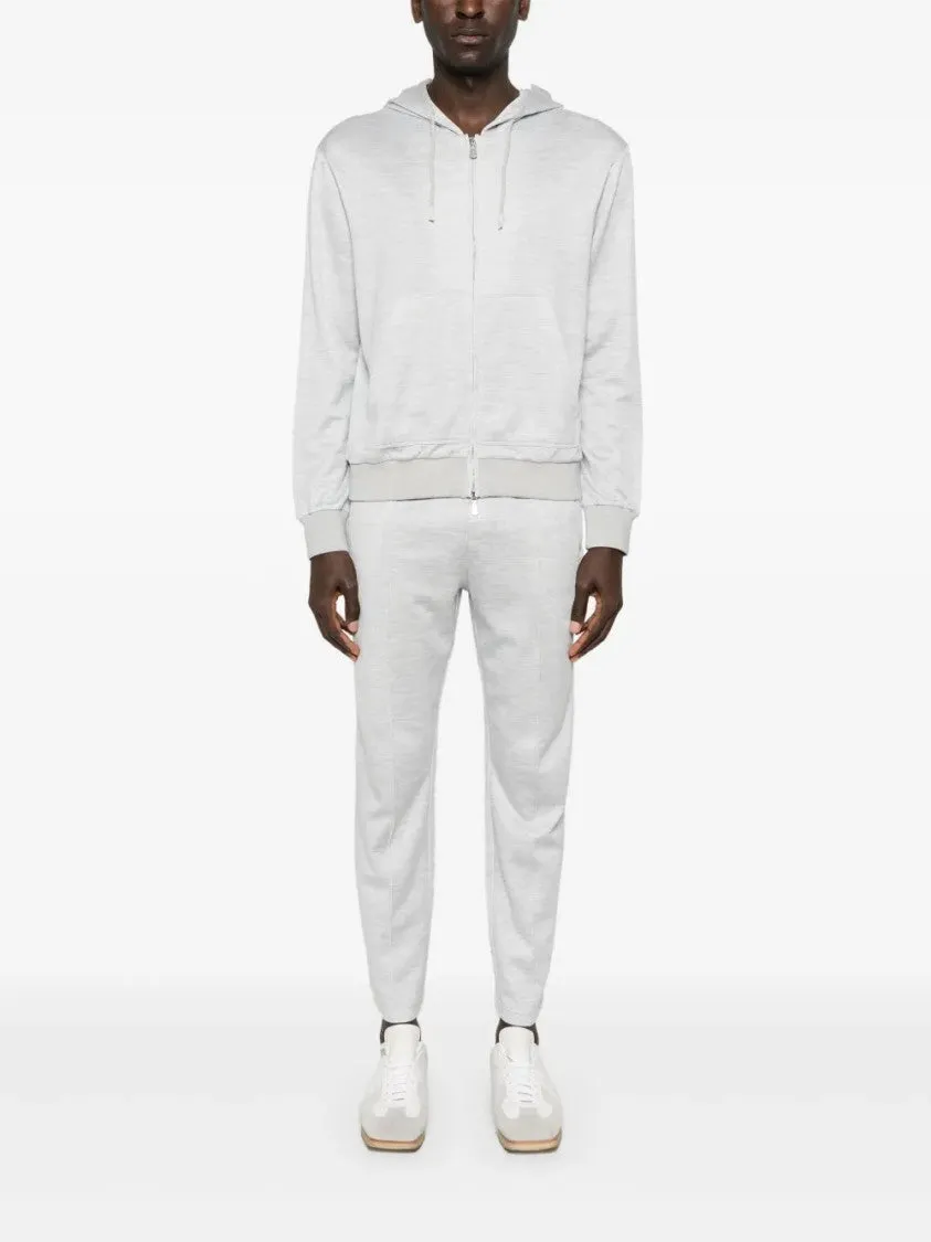 Mélange-Effect Track Pants