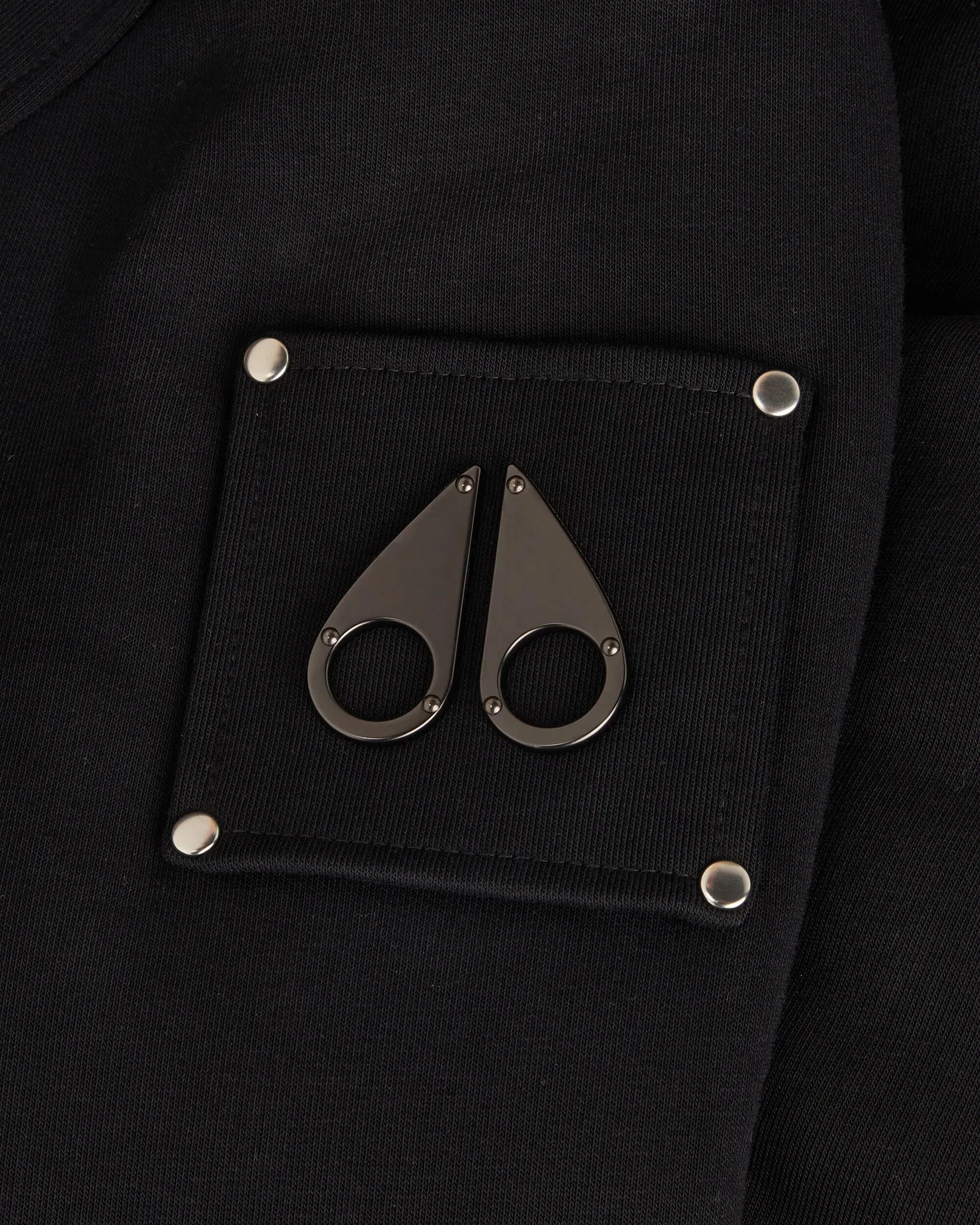 MOOSE KNUCKLES -  BLACK FAUX LINDEN CLASSIC BUNNY SILVER LOGO