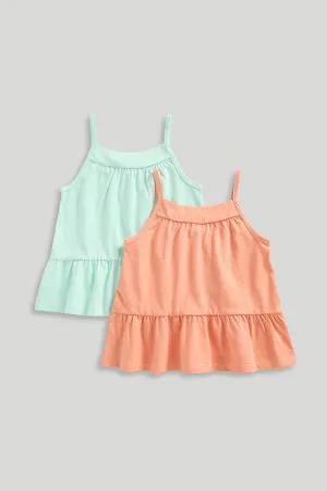 Mothercare 2 Pack Peplum Vest Tops