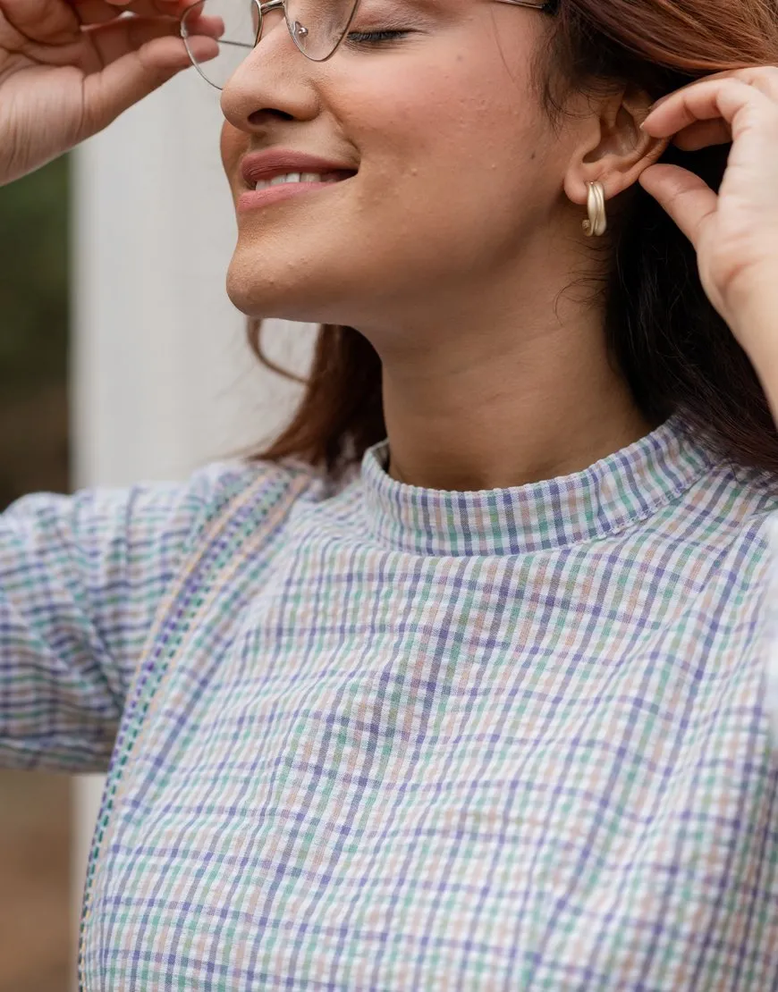 Multicolor Peplum Top
