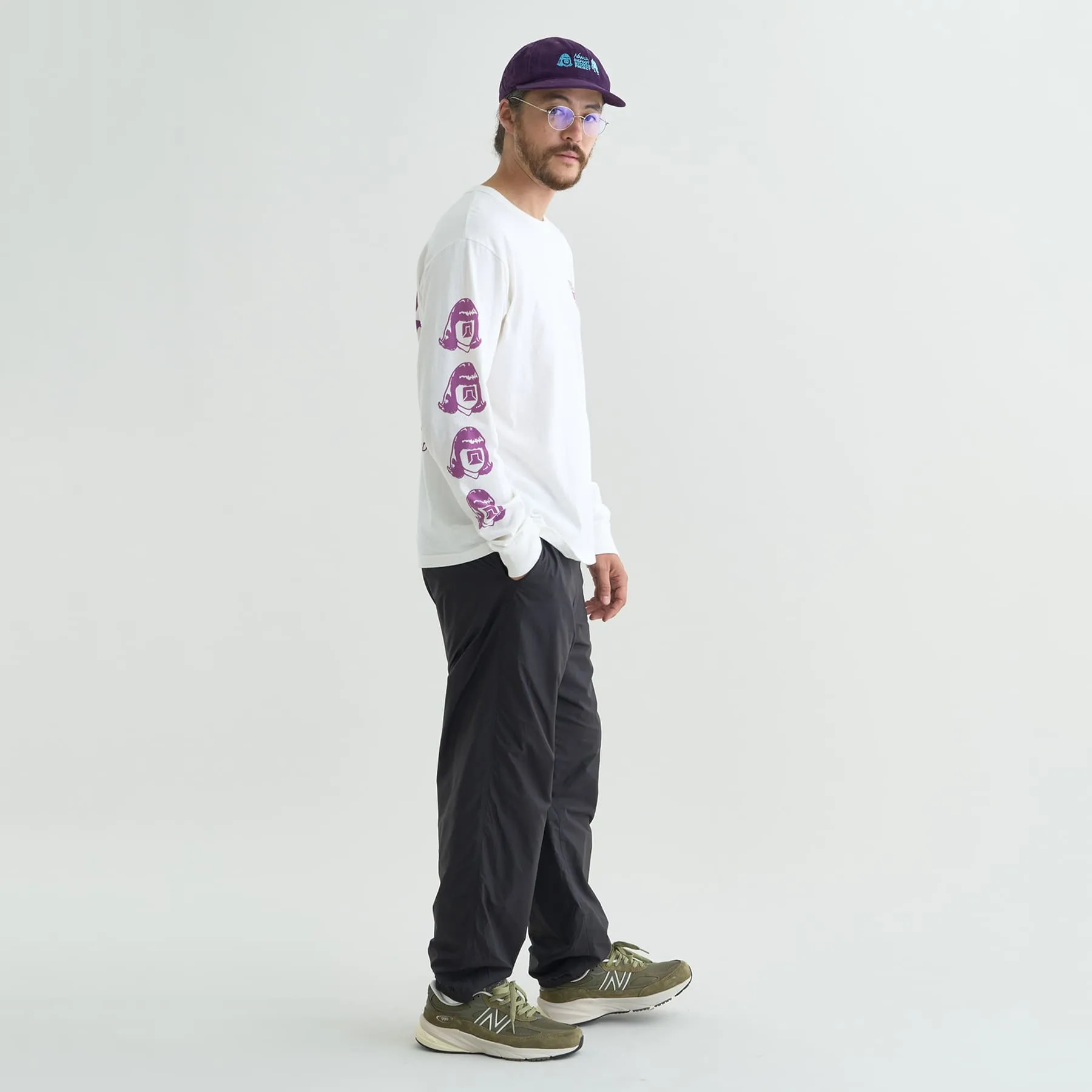 NANGA×TACOMA FUJI RECORDS BIGFOOT SURVEY PROJECT LOGO L/S TEE(UNISEX)
