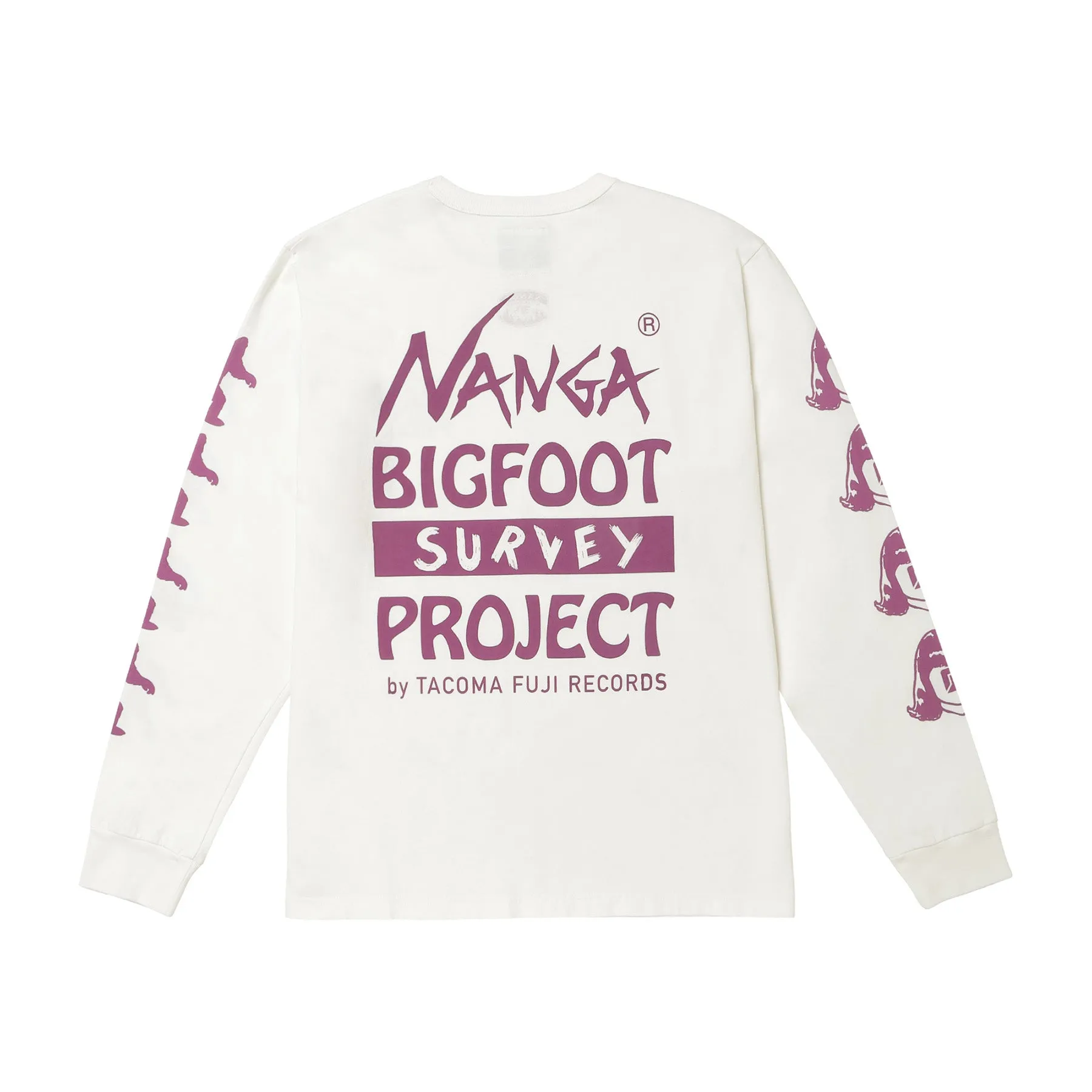NANGA×TACOMA FUJI RECORDS BIGFOOT SURVEY PROJECT LOGO L/S TEE(UNISEX)