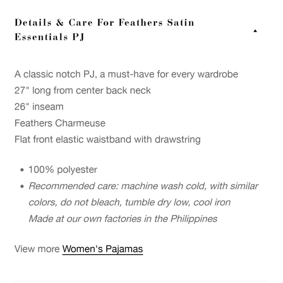 Natori Feathers Satin Essentials PJ set - pajama set sleep wear lounge set