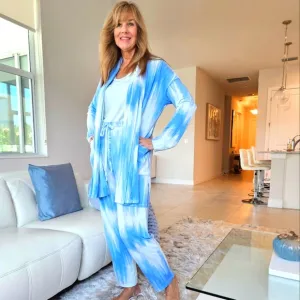 Natori Never Worn Blue Tie-Dye Lounge Set