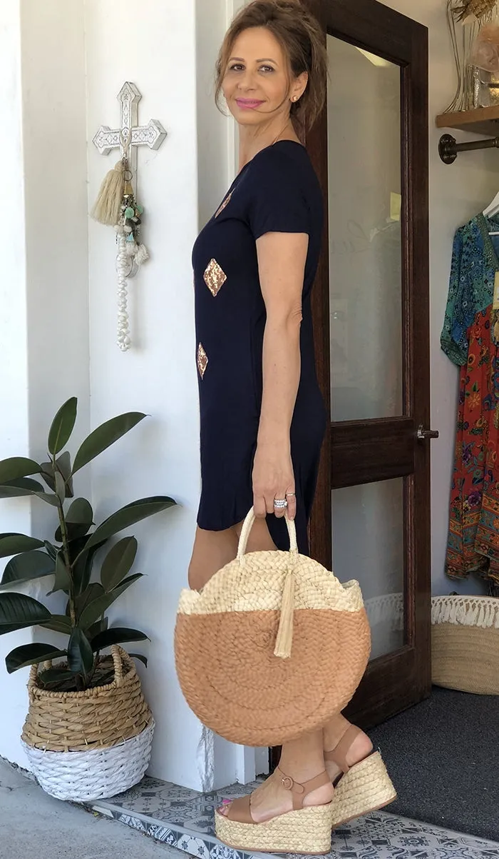 Navy Diamond Tunic