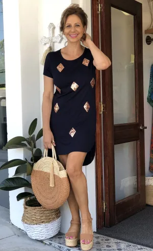 Navy Diamond Tunic