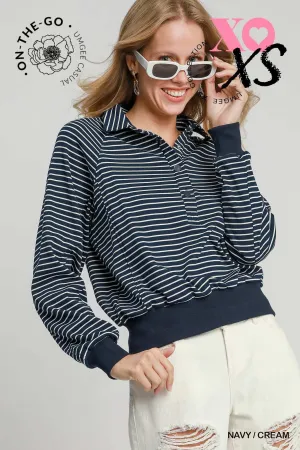 Navy/Cream Pullover