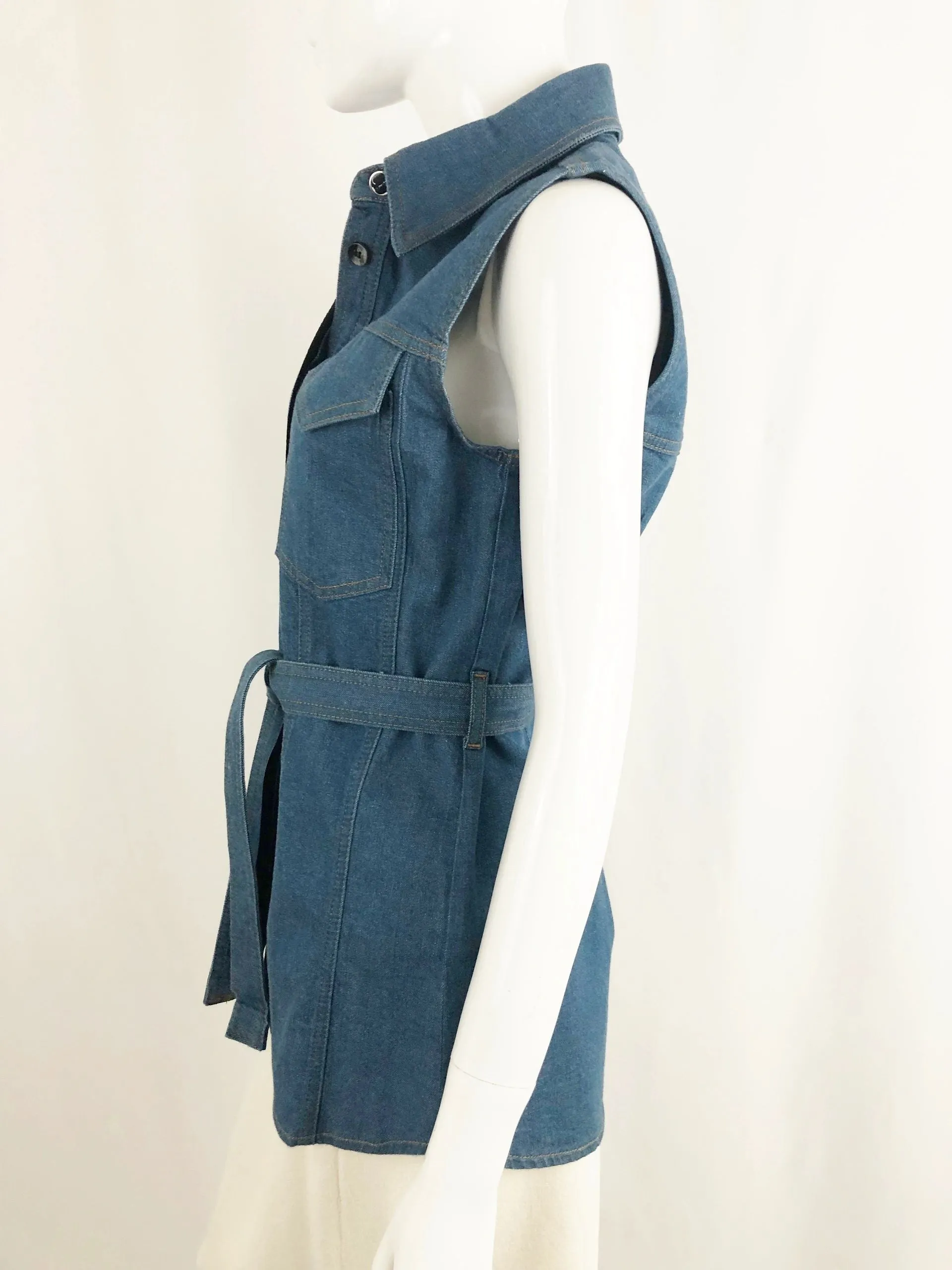 NEW Belted Denim Top Size M