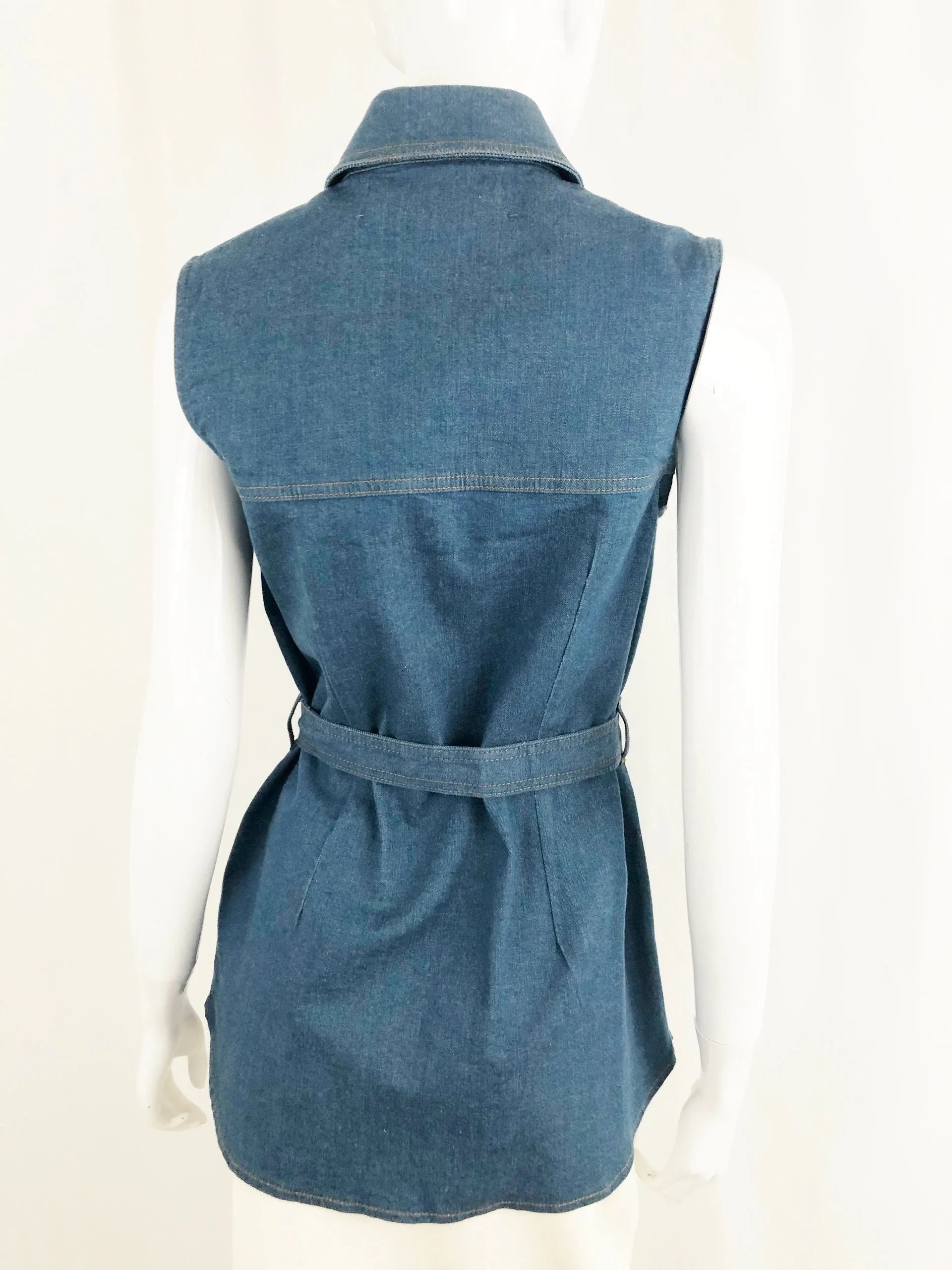 NEW Belted Denim Top Size M