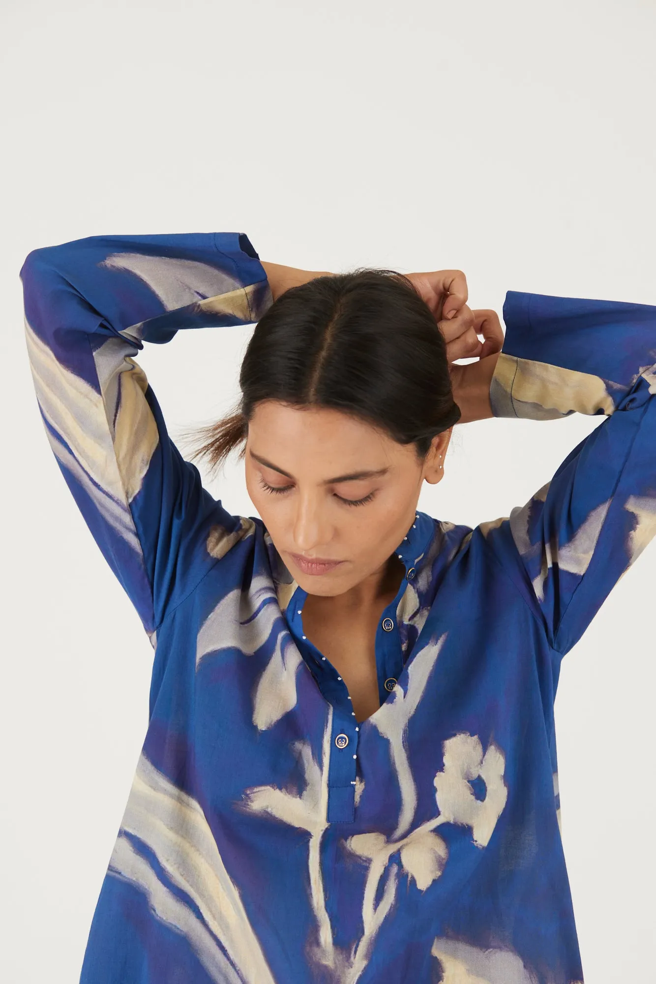 New Season Fall 24/Summer 25-Coord Set-Cotton-Chicory Blue-YAMLS19-Fashion Edit Yam