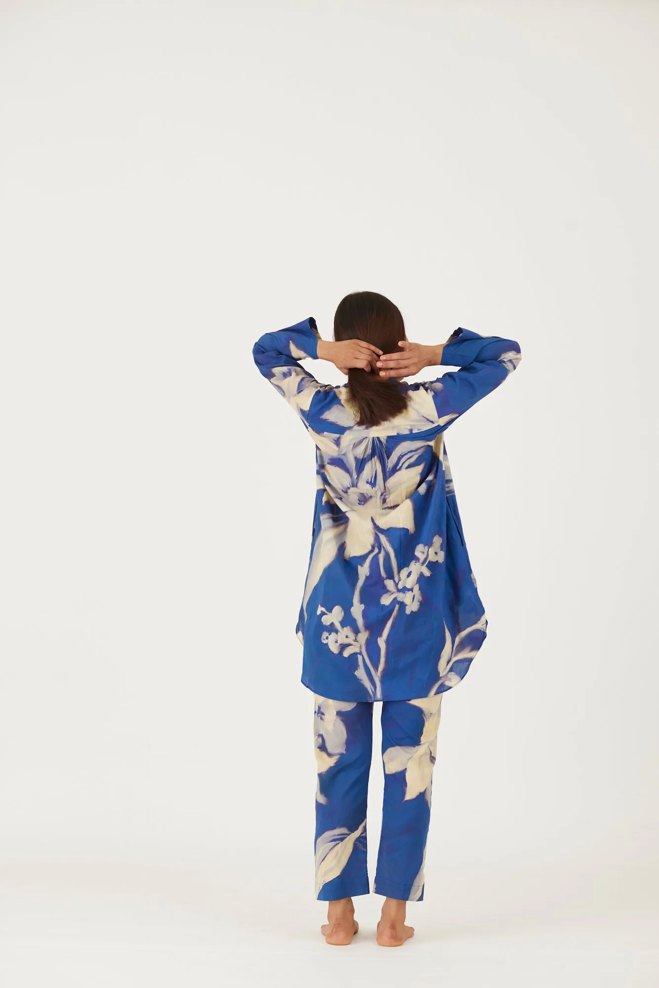 New Season Fall 24/Summer 25-Coord Set-Cotton-Chicory Blue-YAMLS19-Fashion Edit Yam