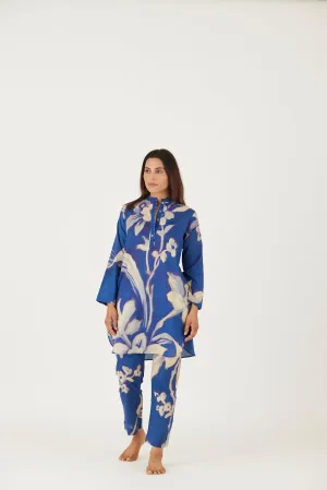 New Season Fall 24/Summer 25-Coord Set-Cotton-Chicory Blue-YAMLS19-Fashion Edit Yam