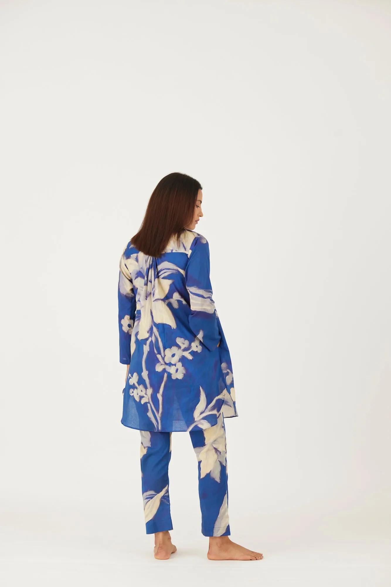 New Season Fall 24/Summer 25-Coord Set-Cotton-Chicory Blue-YAMLS19-Fashion Edit Yam