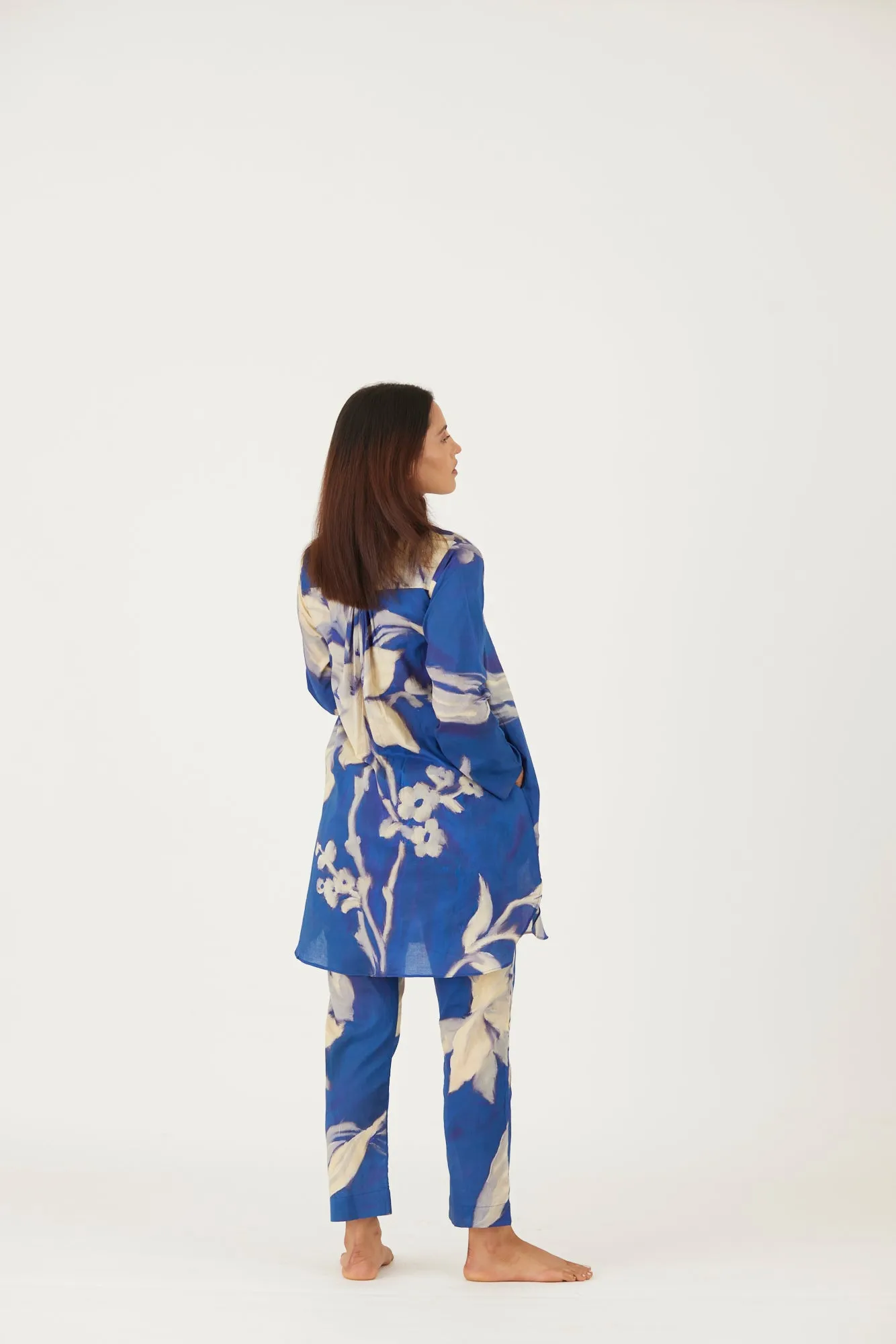 New Season Fall 24/Summer 25-Coord Set-Cotton-Chicory Blue-YAMLS19-Fashion Edit Yam