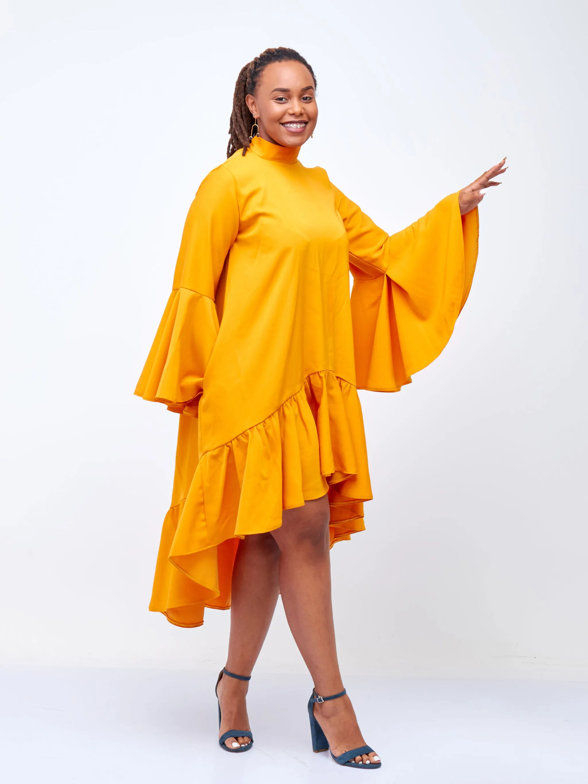 Nyakach Shift Dress - Mustard Yellow