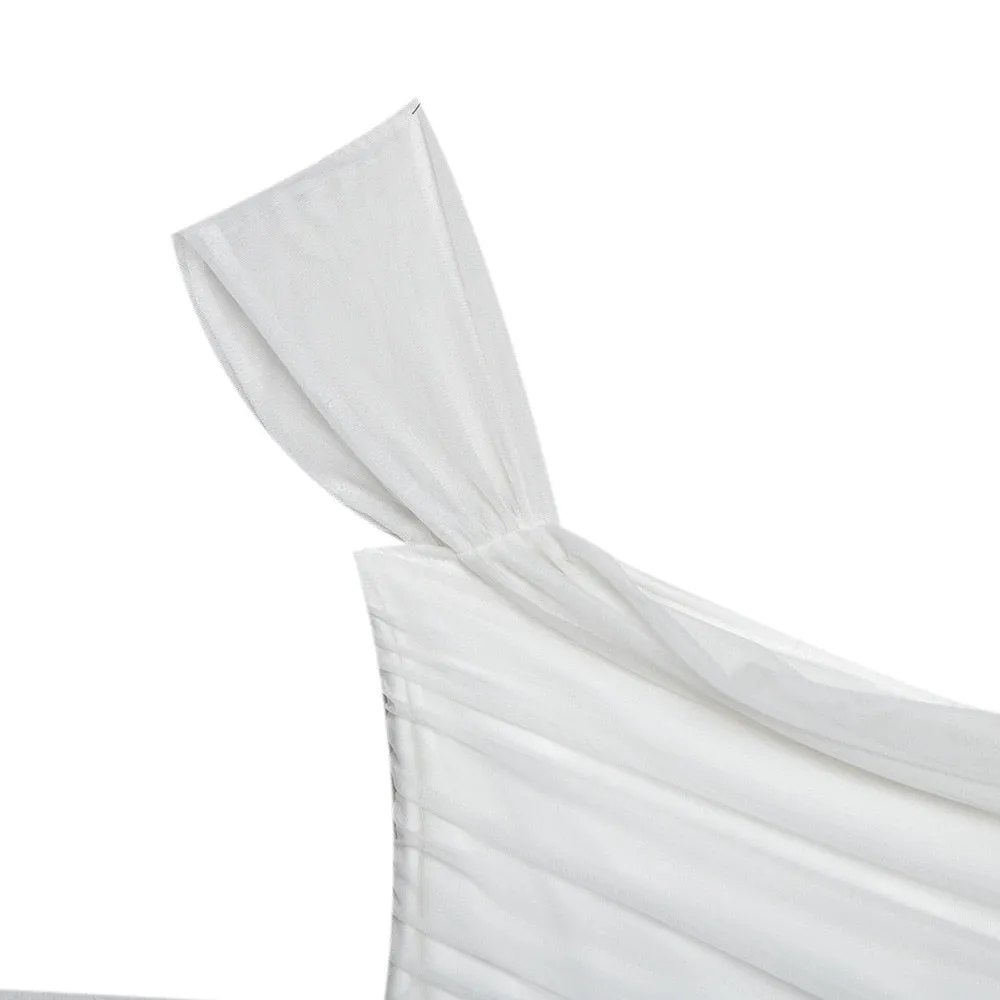 Off Shoulder Sexy Backless Mesh Ruched Dress for Women
