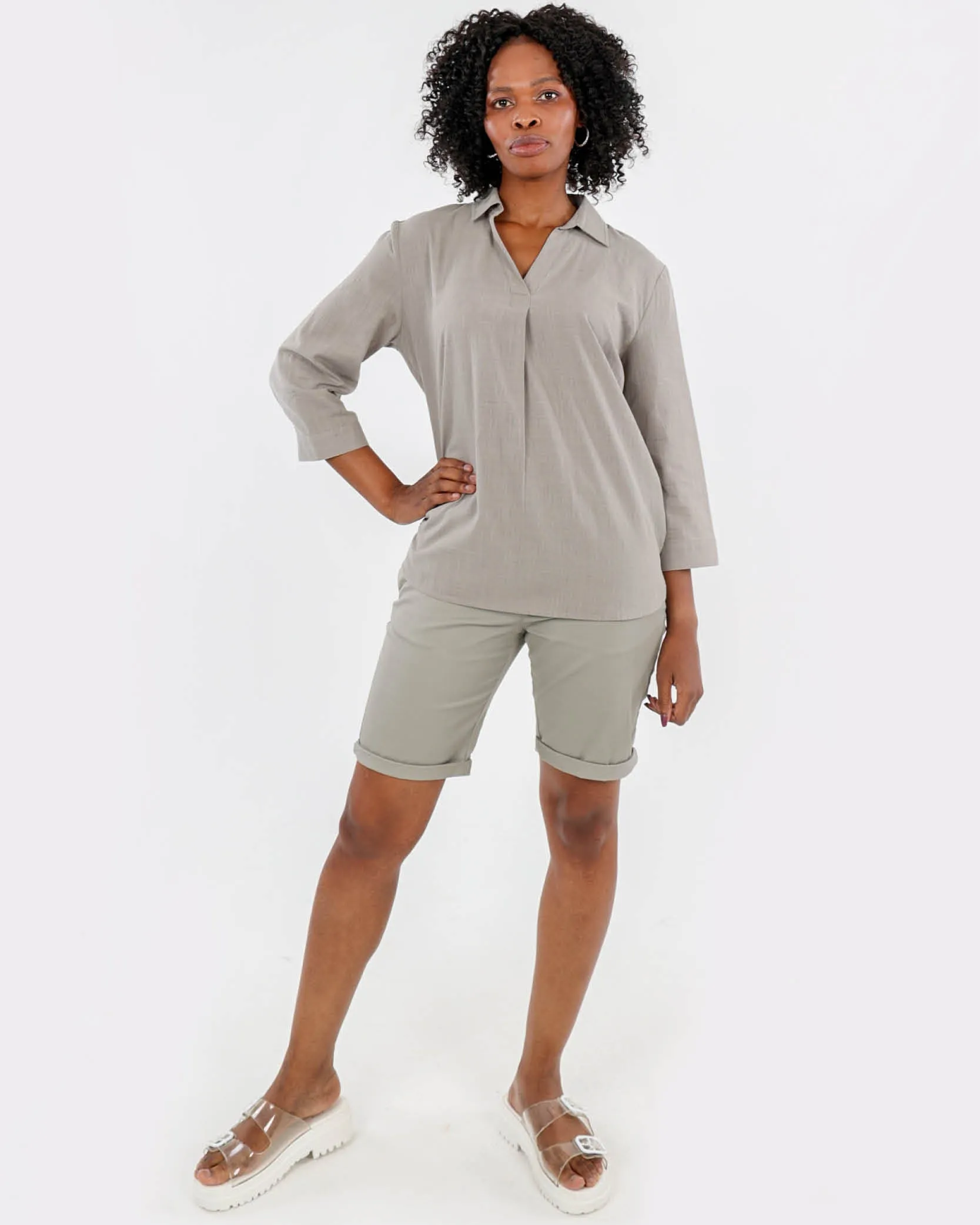 Olive Henley Blouse
