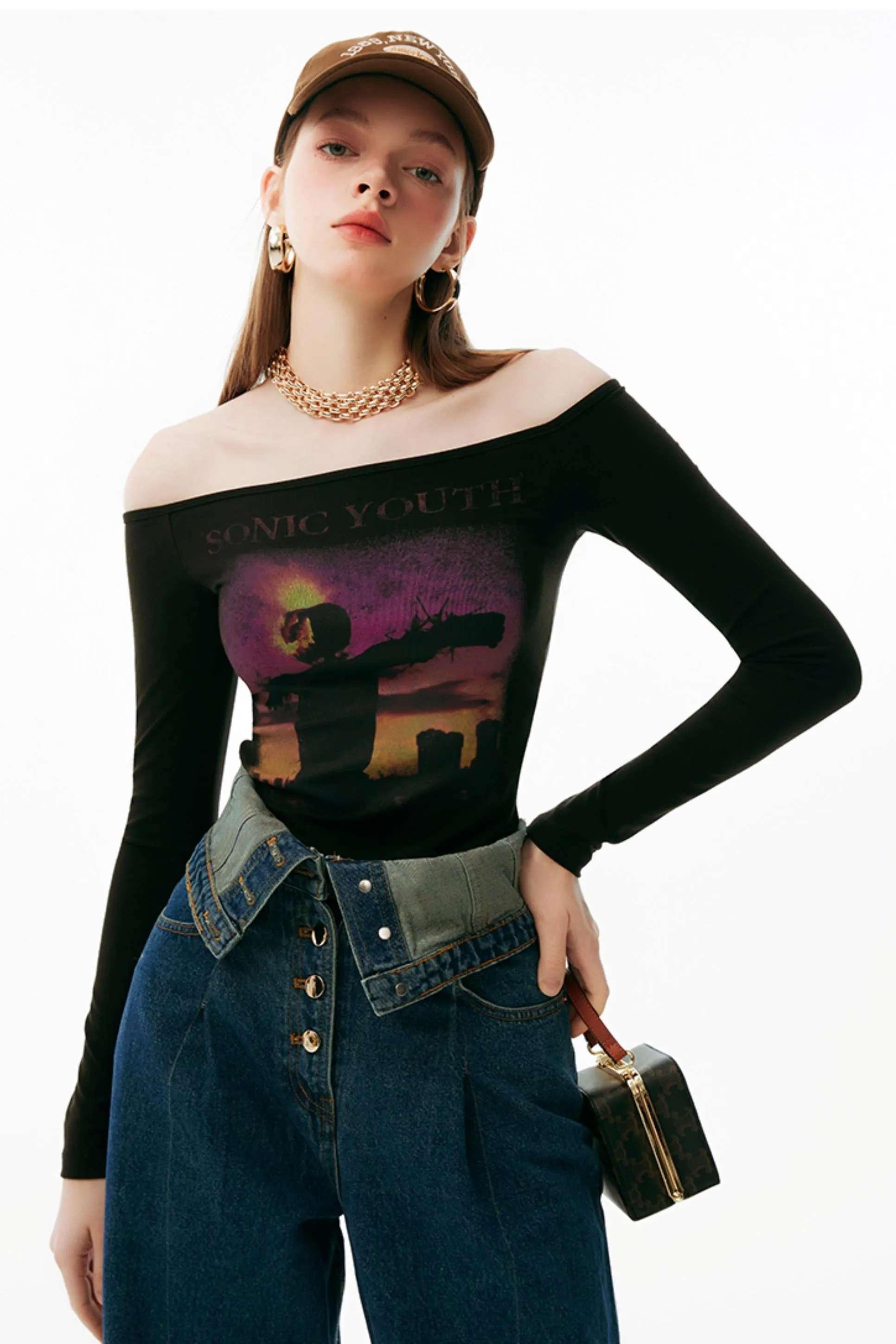 One Shoulder Peplum Tee