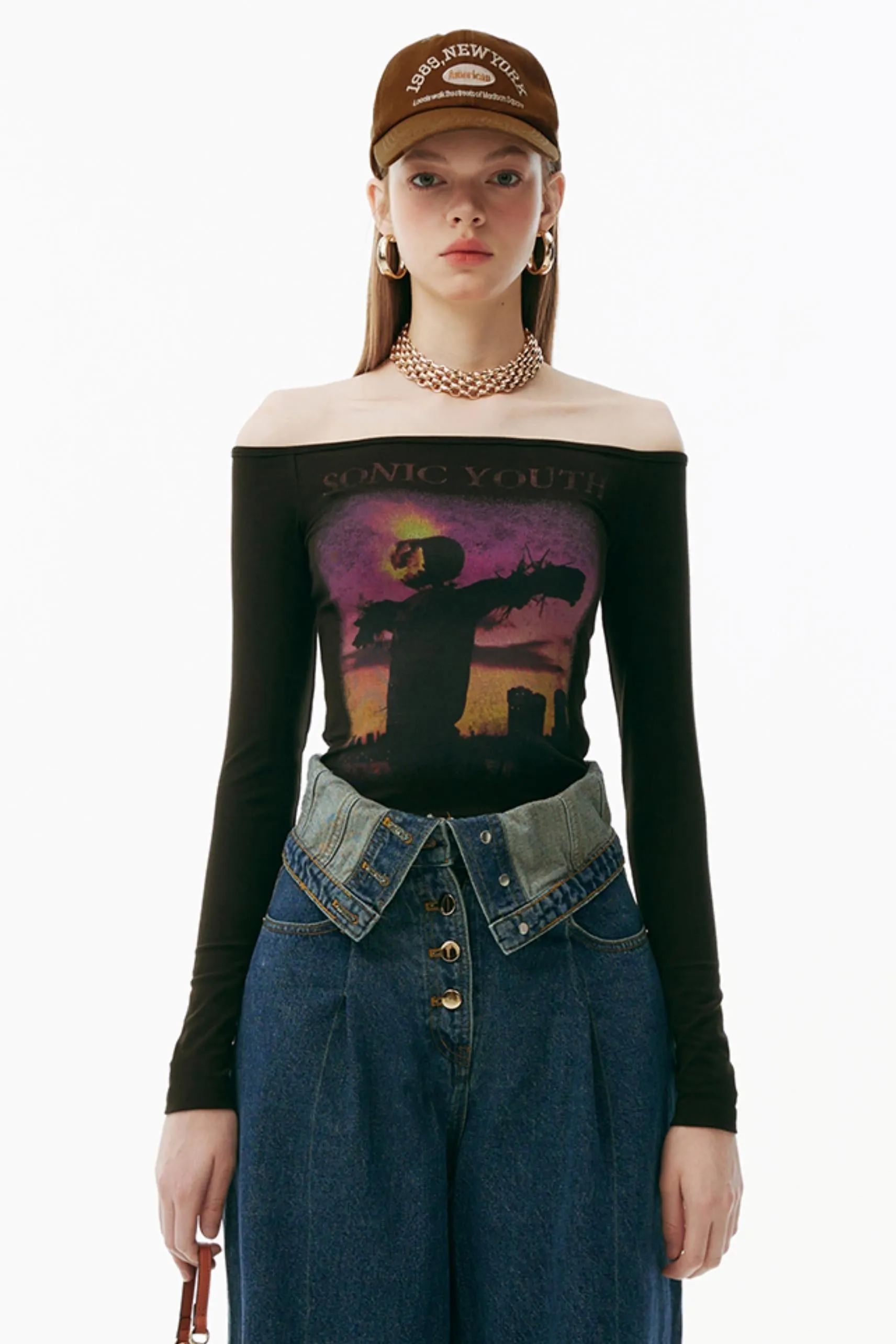 One Shoulder Peplum Tee