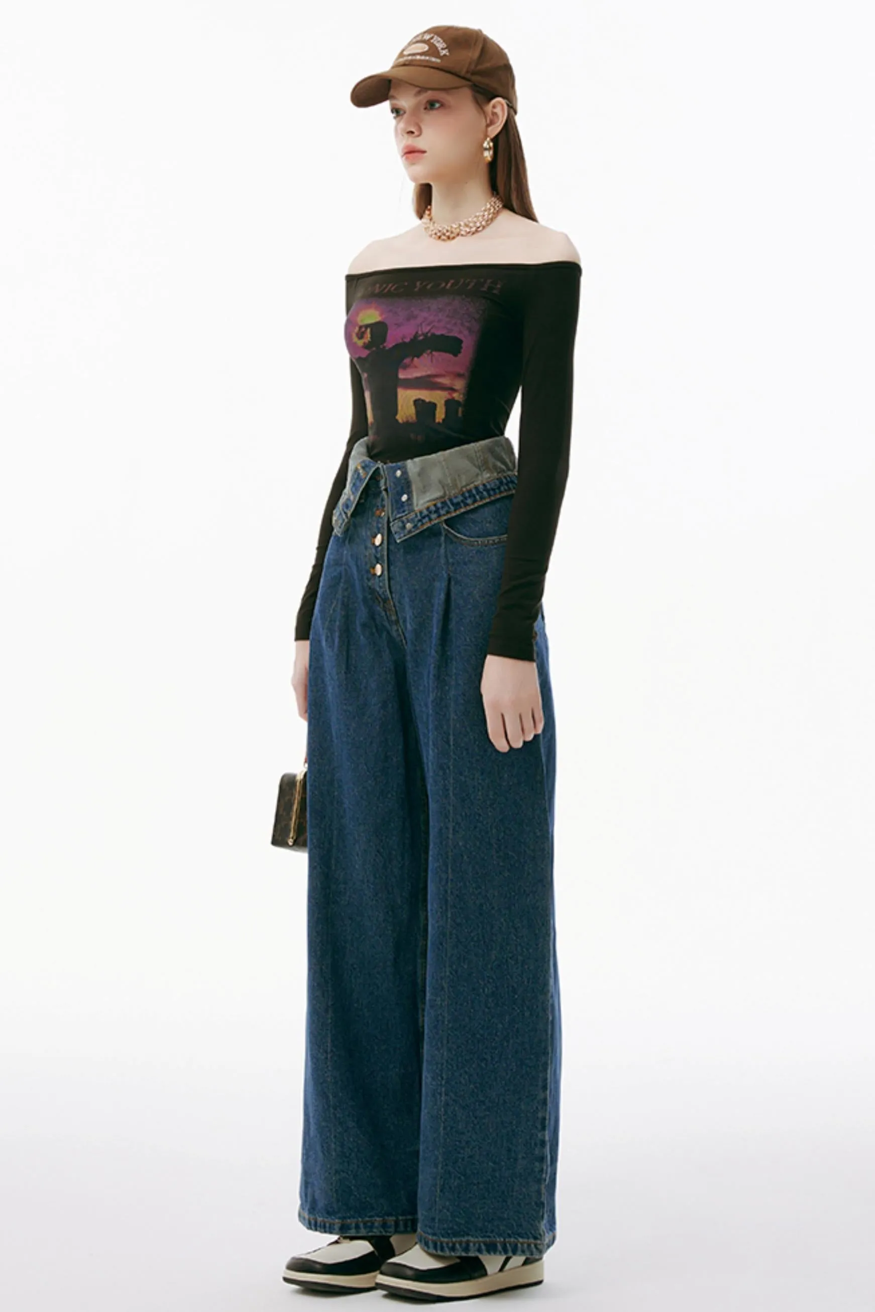 One Shoulder Peplum Tee