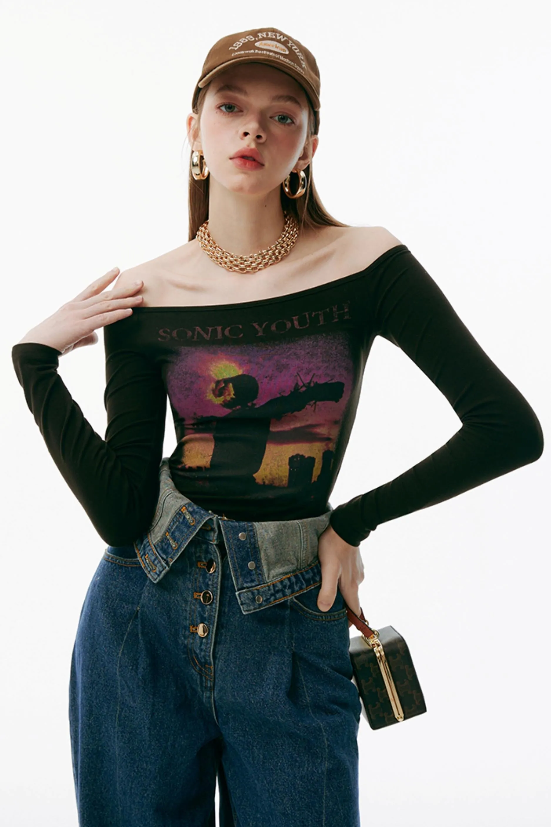 One Shoulder Peplum Tee