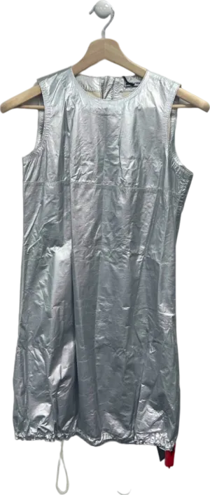 Paco Rabanne Silver Foil Sleeveless Tunic Dress UK 8
