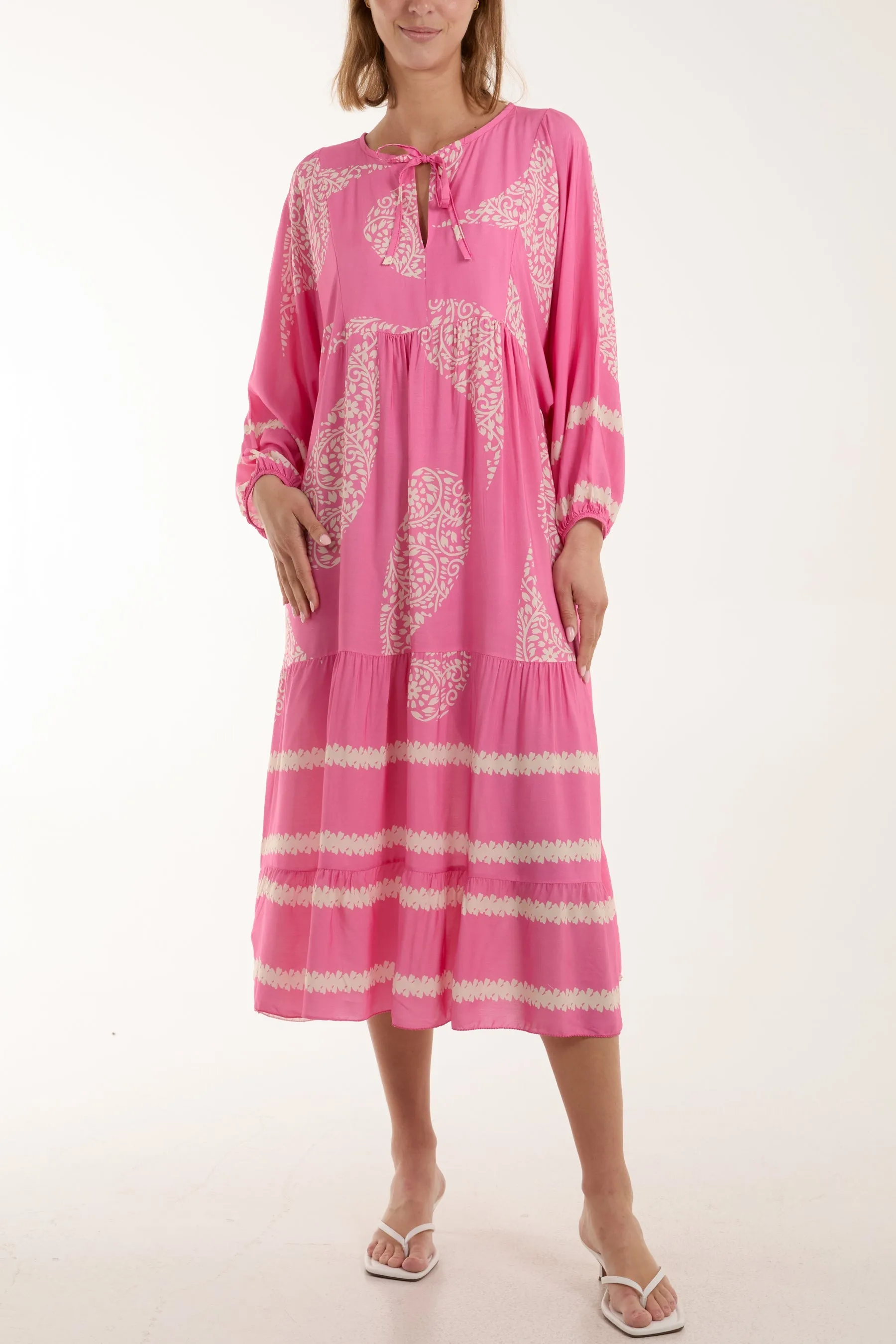Paisley Print Tunic Maxi Dress