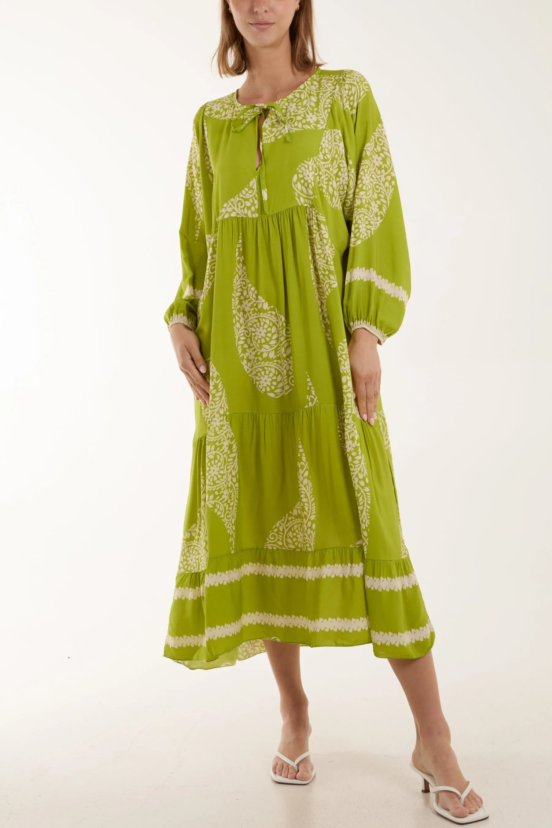 Paisley Print Tunic Maxi Dress