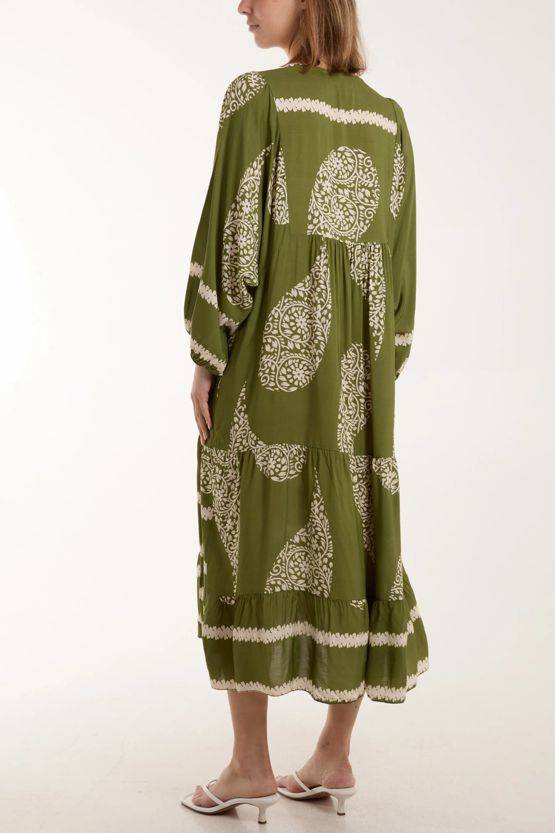 Paisley Print Tunic Maxi Dress