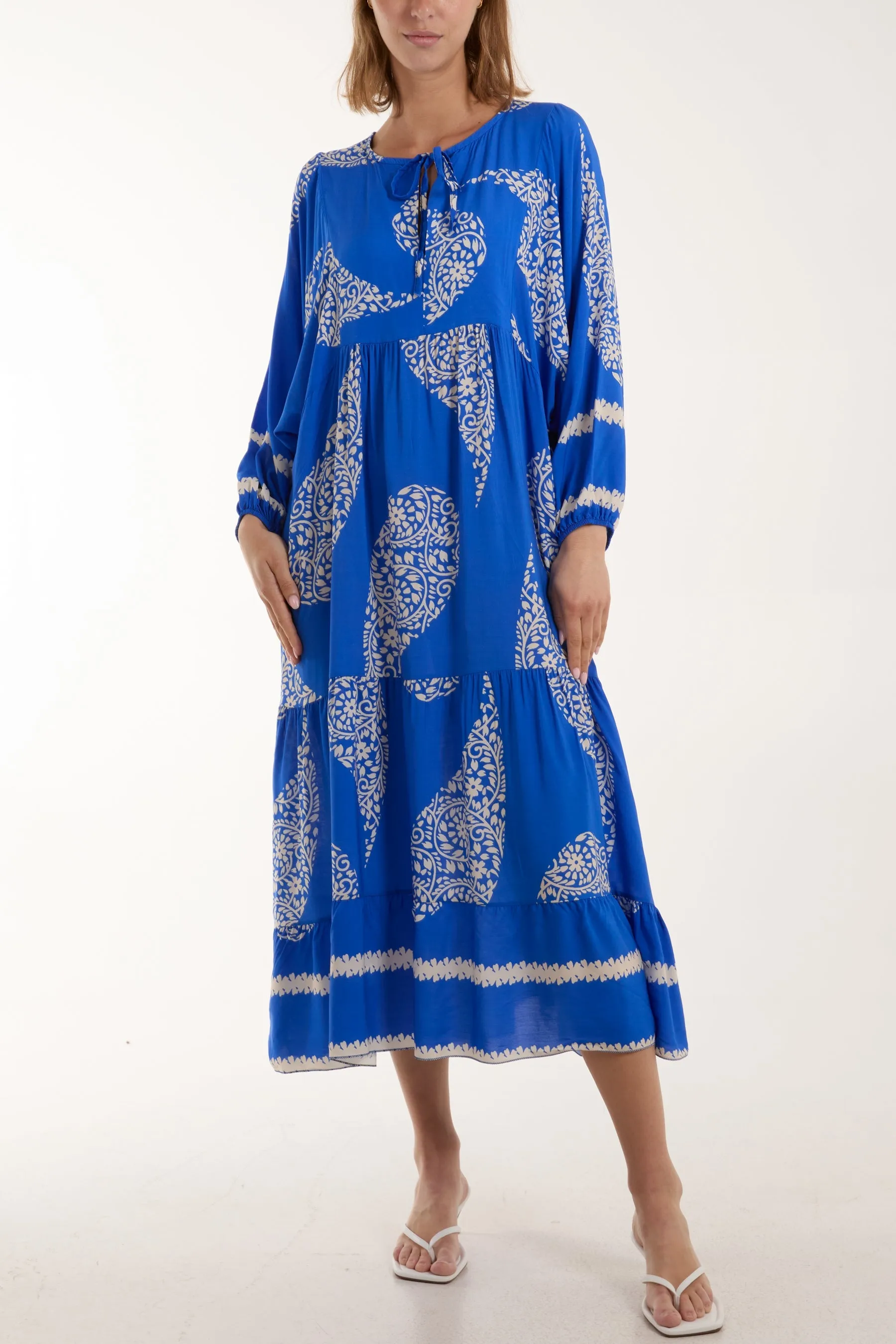 Paisley Print Tunic Maxi Dress