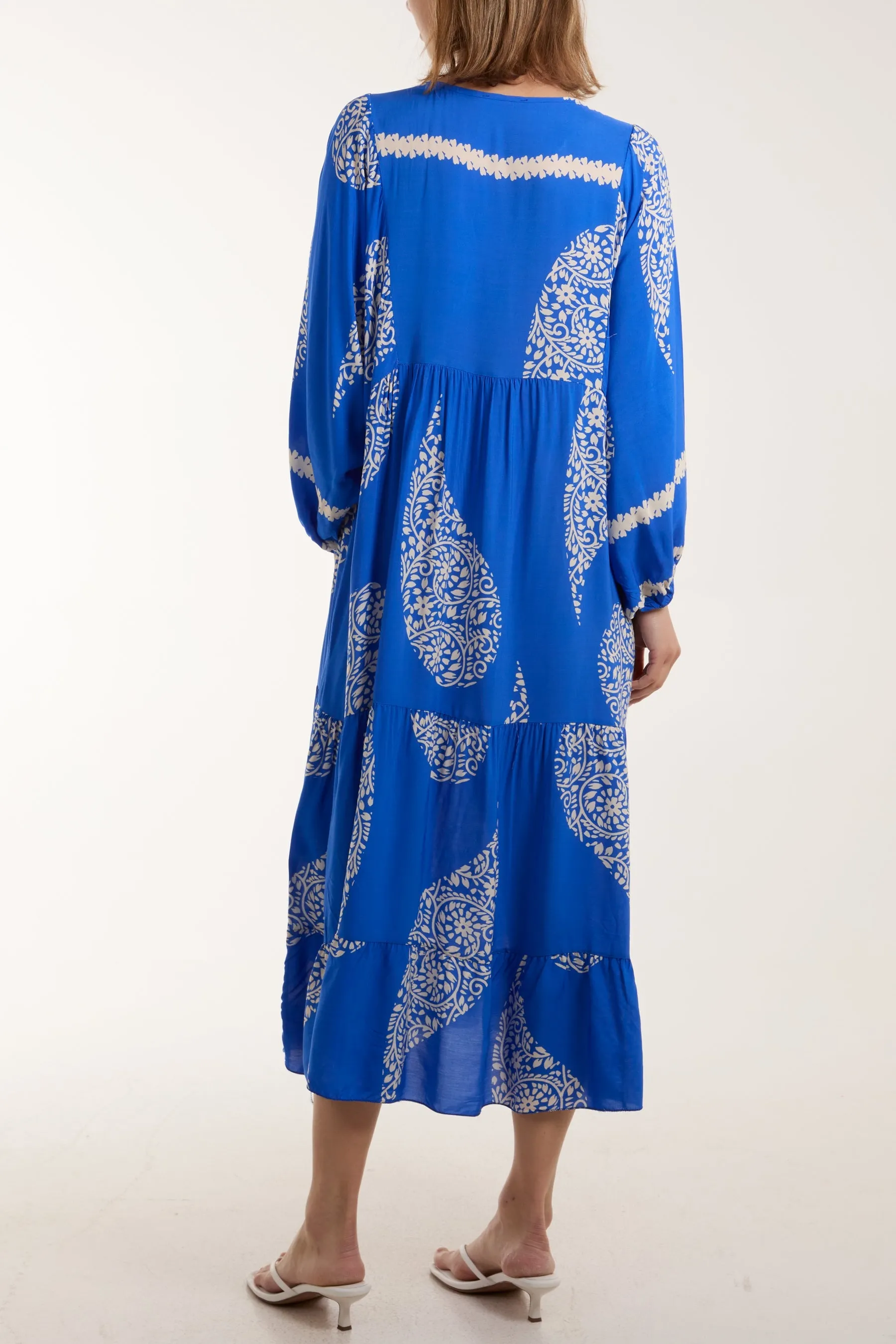 Paisley Print Tunic Maxi Dress