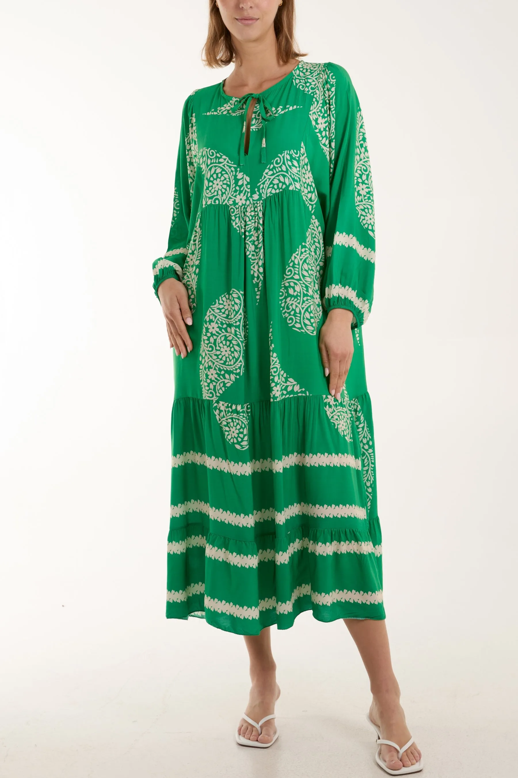 Paisley Print Tunic Maxi Dress