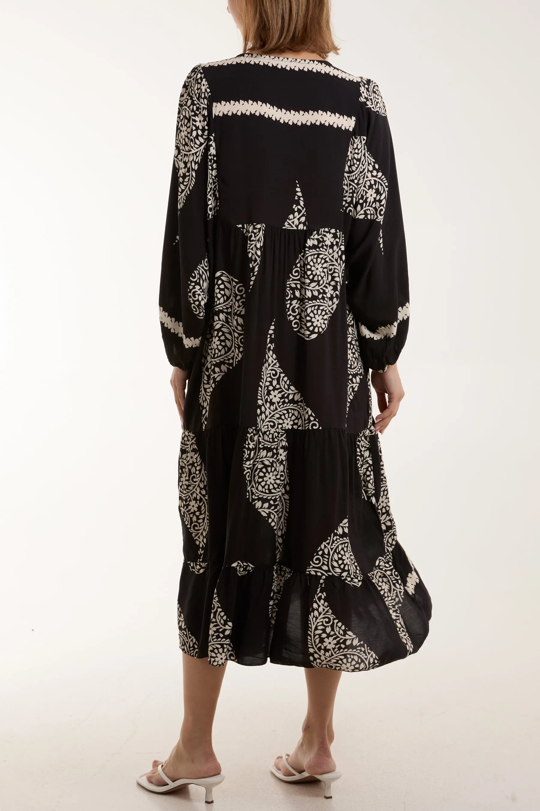 Paisley Print Tunic Maxi Dress