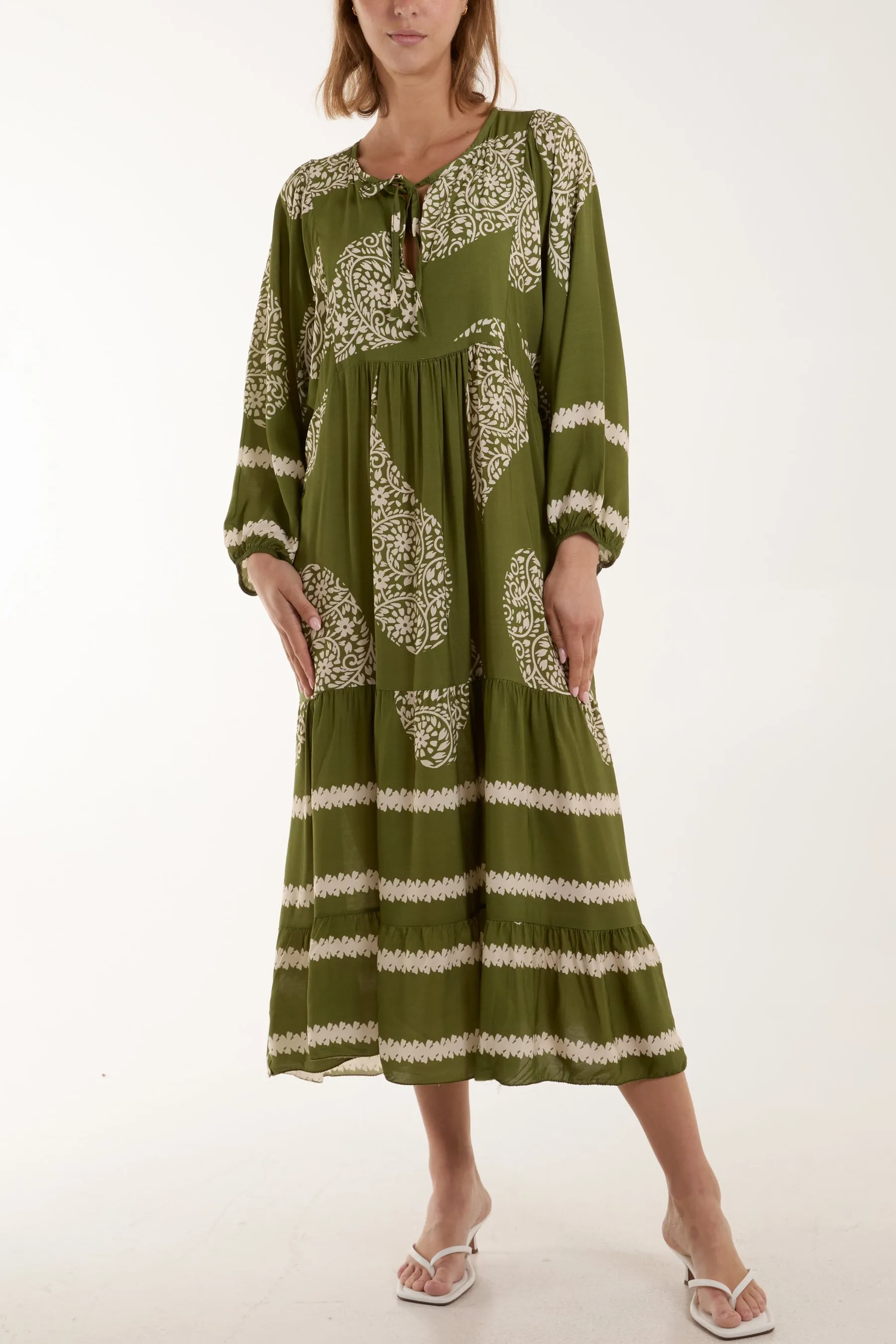 Paisley Print Tunic Maxi Dress
