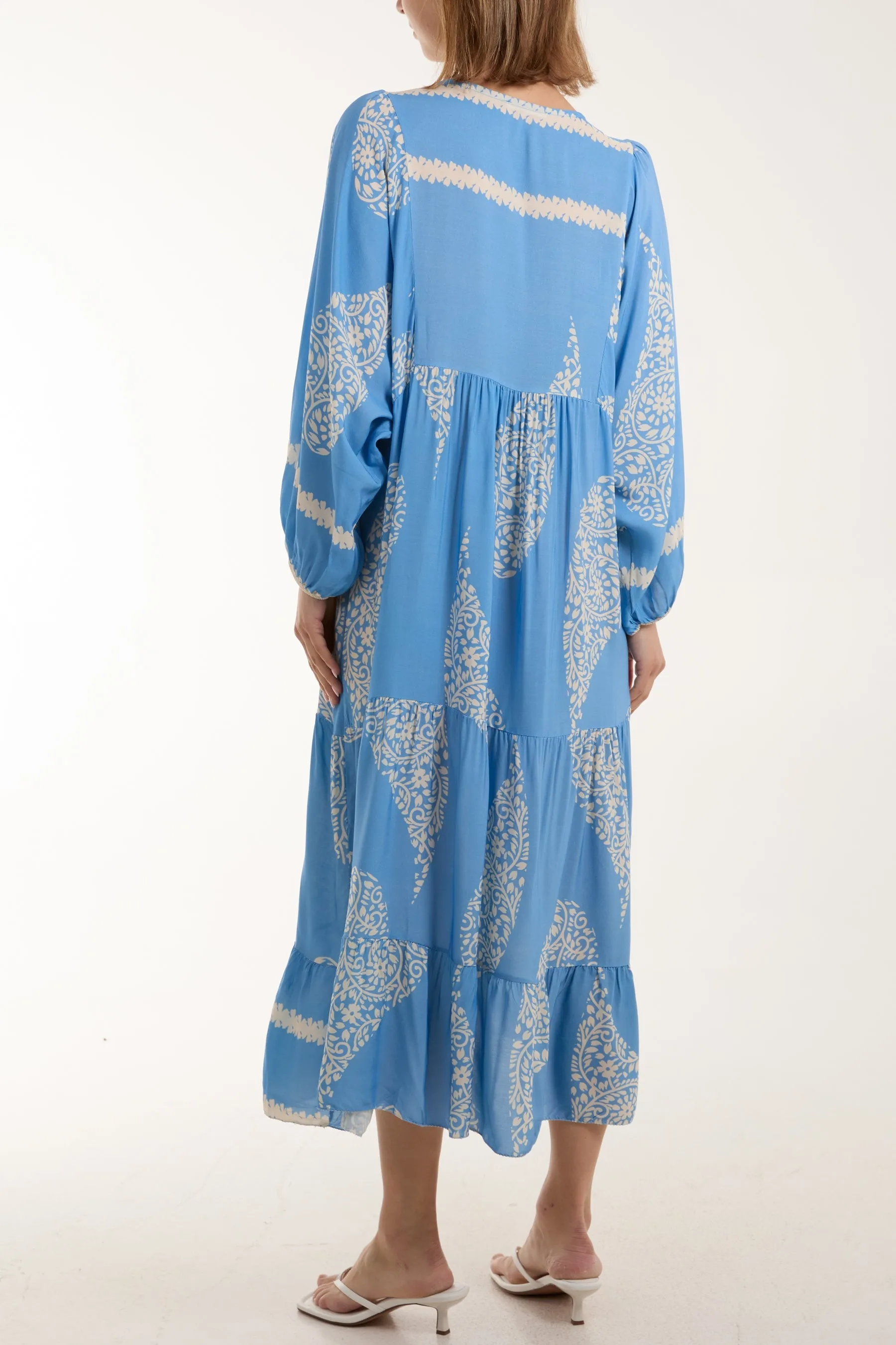 Paisley Print Tunic Maxi Dress