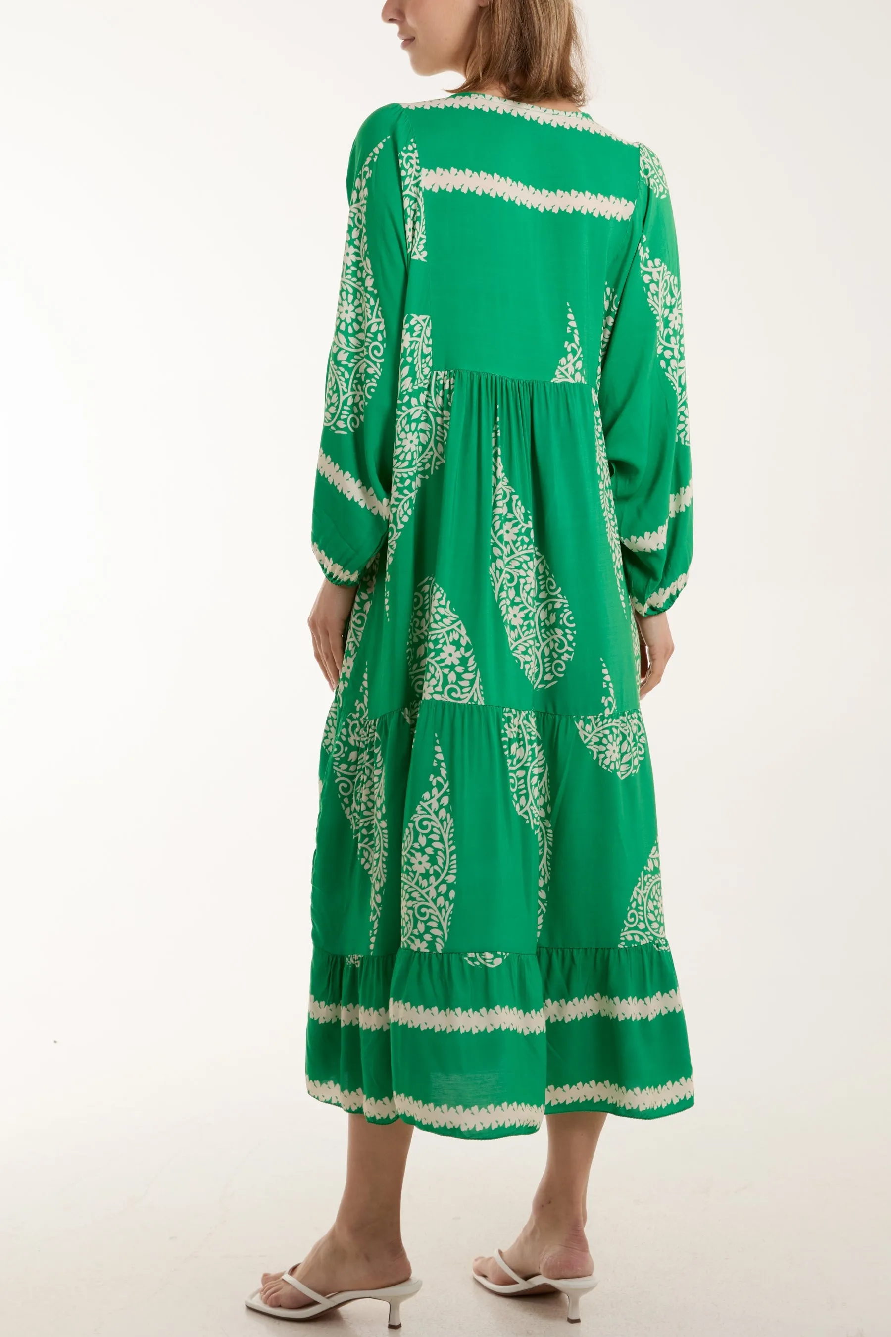 Paisley Print Tunic Maxi Dress